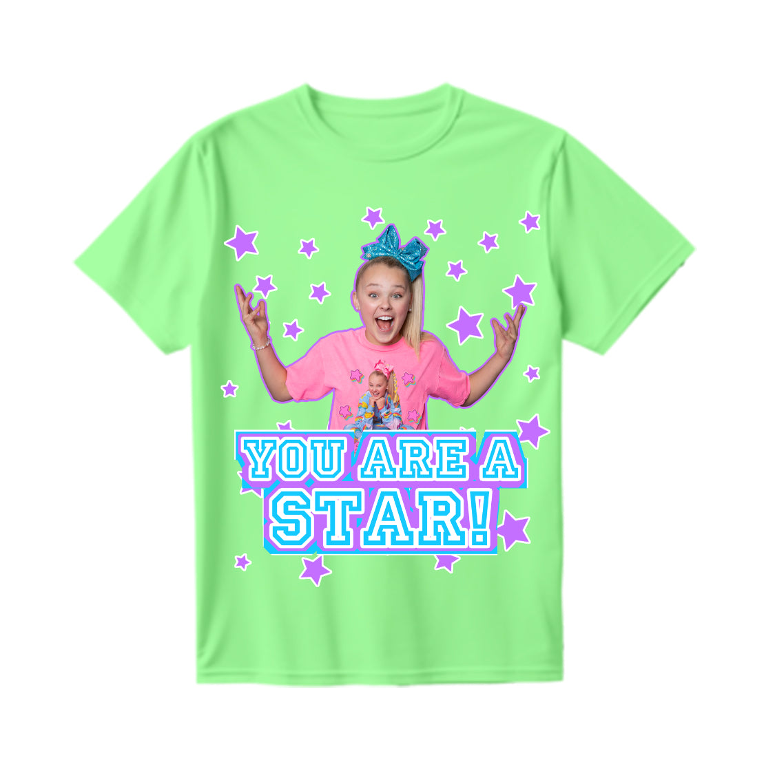 JoJo Siwa Kids "You are a STAR" Lime T-Shirt