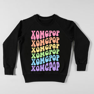 XOMG POP! "Rainbow Sherbet" sweatshirt BLACK