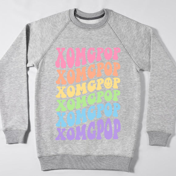 XOMG POP Glitter Rhinestones Logo Women's Graphic T Shirt Tees